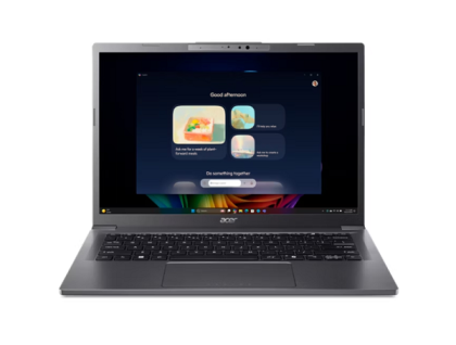 Лаптоп ACER Aspire 14 AI A14-52M-74BQ, 14'' WUXGA (1920x1200) OLED, Intel® Core™ Ultra 7 256V (12M Cache, 2.2 GHz up to 4.80 GHz, 8 ядра), 16GB LPDDR5X, 512GB SSD M.2, Windows 11 Home, Steel Gray - NX.JFVEX.009