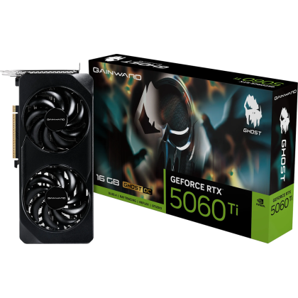 Видео карта GAINWARD GeForce RTX 5060 Ti Ghost OC 16GB, 16GB GDDR7, 128bit, HDMI, 3xDP