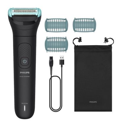 Тример PHILIPS BG5470/15 Series 5000, За тялото, Система за бръснене Triple Protect, 100% водоустойчив, Време на работа до 100 минути с 1 час зареждане