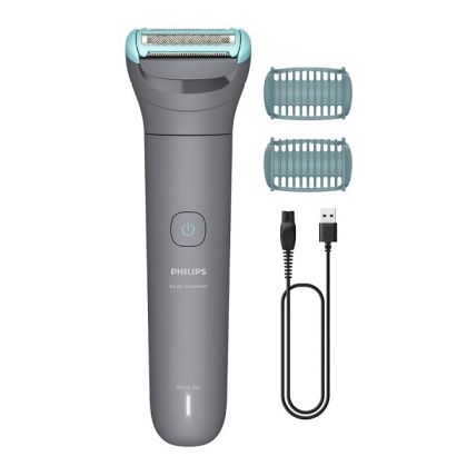 Тример PHILIPS BG3480/15 Series 3000, За тяло, 2 гребена, Система за бръснене Triple Protect, 100% водоустойчив, Време на работа до 80 минути с 1 час зареждане