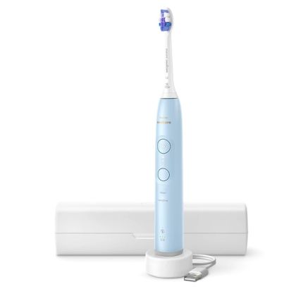 Ел. четка за зъби PHILIPS HX7406/02 Sonicare Series 6100, 2 режима, 3 степени, Сензор за натиск, Калъф, Светло синя