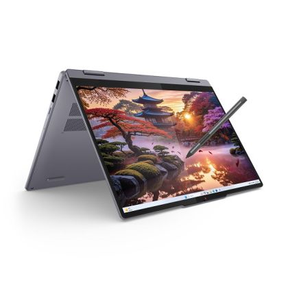 Лаптоп LENOVO IdeaPad 5 2-in-1 14IAL10 (83KR001ABM), 14" WUXGA (1920x1200) Touch, Intel® Core Ultra 5 225U (1.5GHz up to 4.8GHz, 12 ядра), 16GB LPDDR5x, 1TB SSD M.2, Digital Pen, Windows 11 Home, Luna Grey