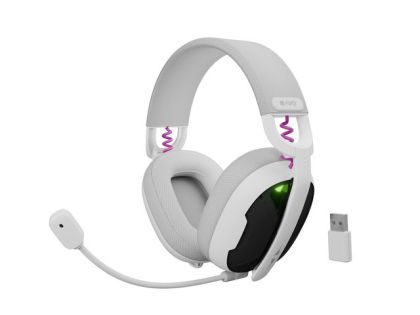 Слушалки Fury Gaming Headset, Fukiya F6, Wireless With Microphone, White