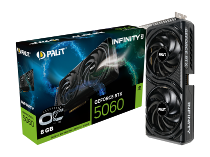 Видео карта PALIT GeForce RTX 5060 Infinity 2 OC, 8GB GDDR7, 128 bits, HDMI, 3xDP