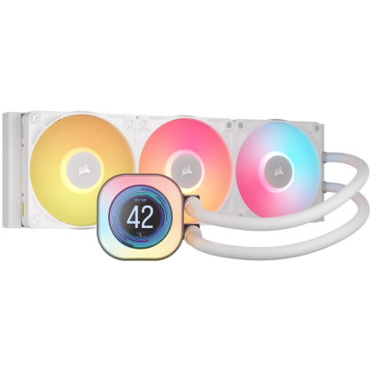 CORSAIR iCUE LINK TITAN 360 RX LCD White AIO, 360mm, Liquid CPU Cooler