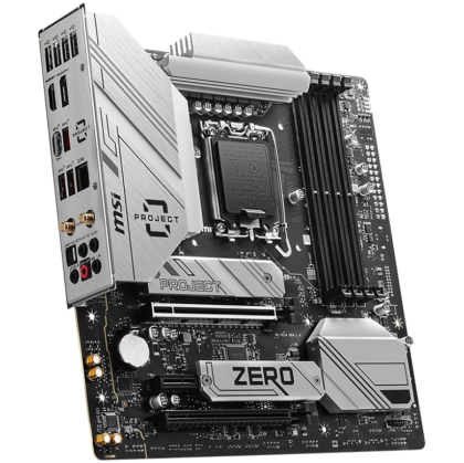 MSI B760M PROJECT ZERO, mATX, Socket LGA 1700, Dual Channel DDR5 7800+(OC)MHz, 2x PCIe x16 slots, 2x M.2 slots, 1x HDMI, 1x DP, 4xUSB 2.0, 3xUSB 10Gbps Type A, 1xUSB 20Gbps Type C, 7.1 HD Audio, 2.5Gbps LAN