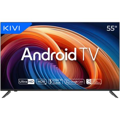 Телевизор 55" KIVI 55U740NB, 4K UHD LED, SmartTV, Android TV 11, WiFi, BT, Black