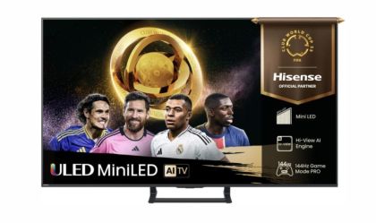 Телевизор Hisense 50" E8Q, 4K Ultra HD 3840x2160, ULED, Quantum Dot,144 Hz,HDR 10+, HLG, Dolby Vision, DTS Virtual X, Smart TV, WiFi, Light Sensor, BT, Anyview Cast, 4xHDMI, 2xUSB, LAN, CI+, DVB-T2/C/S2, Singale Stand, Black