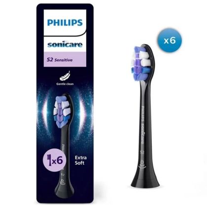 PHILIPS 6pcs toothbrush head Sonicare S2 Sensitive 4pcs black