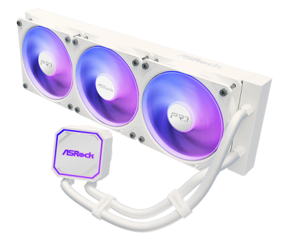 Охладител за процесор ASROCK Pro White 360 ARGB, AiO liquid cooler, 360 mm radiator, AM5, AM4, LGA1851, LGA1700, 90-APRA36-WAAGA6, White, 6Y
