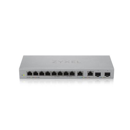 Комутатор ZyXEL XGS1010-12 v2, 12-Port Gigabit Unmanaged Switch with 8-Port 1G + 2-Port 2.5G + 2-Port SFP+