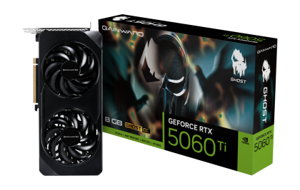 Видео карта GAINWARD GeForce RTX 5060 Ti Ghost 8GB OC, 8GB GDDR7, 128 bits, HDMI, 3xDP - NE7506TT19P1-GB2062B