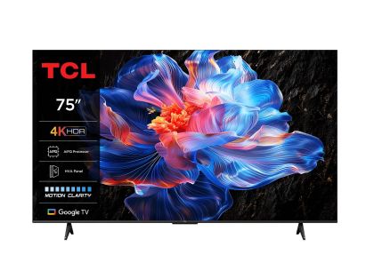 Телевизор 75" TCL 75P6K, 4K UHD LED, SmartTV, Google TV, 60Hz, WiFi 5, Black