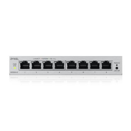 Комутатор ZyXEL GS1200-8 v3, 8 Port Gigabit webmanaged Desktop Switch