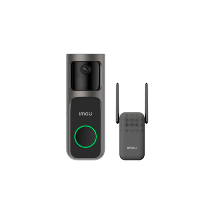 Imou 3MP Wi-Fi Doorbell 2S Kit, 2K QHD, 5000mAh rechargable battery, 125 wide-angle view, night vision 5m, Mic and Speaker, 8x Digital Zoom, PIR Motion / AI Human Detection, USB-C, Chime works as Wi-Fi extender, Weatherproof