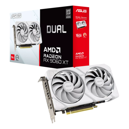 Видео карта ASUS Dual Radeon RX 9060 XT 16GB GDDR6 White Edition, 16GB GDDR6, 128-bit, HDMI, 2xDP