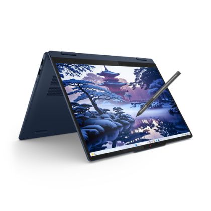 Лаптоп LENOVO IdeaPad 5 2-in-1 14IAL10 (83KR001BBM), 14" WUXGA (1920x1200) Touch, Intel® Core Ultra 5 225U (1.5GHz up to 4.8GHz, 12 ядра), 16GB LPDDR5x, 512GB SSD M.2, Digital Pen, Windows 11 Home, Cosmic Blue
