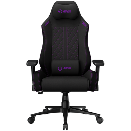 LORGAR CHA41, Ergonomic Gaming Chair Advanced, premium anti-stain fabric, Black/purple