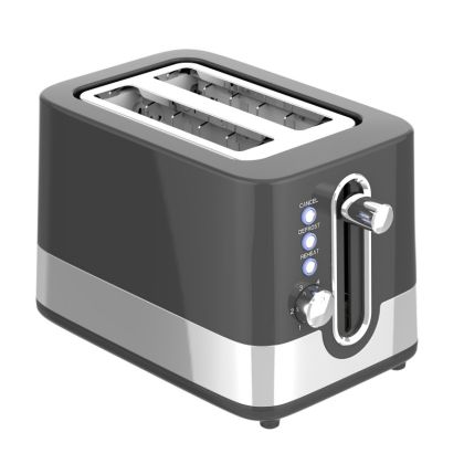 Тостер за хляб Oliver Voltz OV51440I, 800W, 6 степени, Центриране, Тавичка за трохи, Черен/инокс