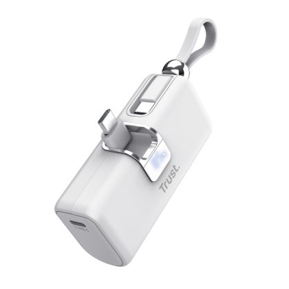 Външна батерия TRUST Pacto 5000 mAh Pocket Powerbank White