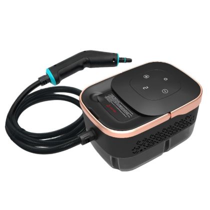 Парочистачка Oliver Voltz OV51002B, 1500W, 4 бара, 1.25 л, 6 степени, Дезинфекция, Аксесоари, Черен/Розово Злато