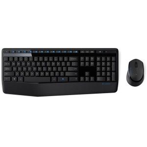 Безжична Клавиатура + Мишка LOGITECH MK345 - Wireless, US, Черна