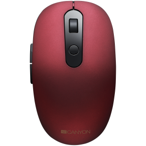Безжична мишка CANYON MW-9 (CNS-CMSW09R), Wireless/Bluetooth,1500 DPI, Red