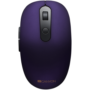 Двурежимна безжична мишка CANYON  MW-9  Wireless/Bluetooth ,1500dpi, Violet