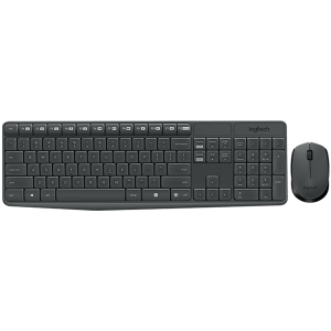 Безжичен комплект клавиатура + мишка LOGITECH MK235 (920-007931), Wireless Combo, US, Black 
