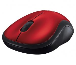 Безжична мишка LOGITECH M185 (910-002237), Wireless, 1000 DPI, 3 бутона, Red