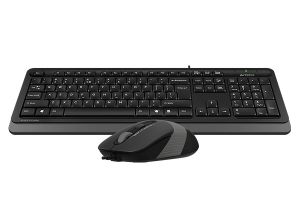 Комплект Клавиатура + Мишка A4TECH F1010 Fstyler Sleek, С кабел, USB, Grey
