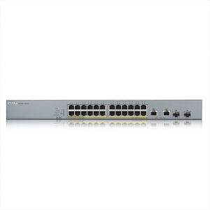 Комутатор ZyXEL GS1350-26HP, 26 Port managed CCTV PoE switch, long range, 375W