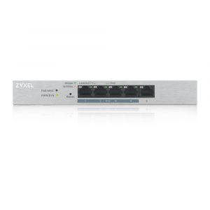 Суич ZyXEL GS1200-5HPv2, 5 Port Gigabit PoE+ webmanaged Switch, 4x PoE, 60 Watt