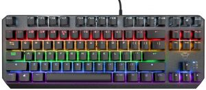 Геймърска клавиатура TRUST GXT 834 Callaz , TKL Mechanical Illuminated Keyboard US, USB, Black
