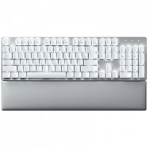 Безжична геймърска клавиатура RAZER Pro Type Ultra - US Layout (RZ03-04110100-R3M1), Bluetooth/Wireless, Razer Yellow Mechanical Switch, White LED, USB-C, White