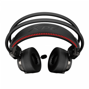 Геймърски слушалки ADATA XPG PRECOG , Dynamic Dual-Drivers, Red LED, USB, Black