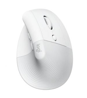 Вертикална безжична мишка LOGITECH Lift (910-006475), Wireless/Bluetooth, 4000DPI, USB, Off-white