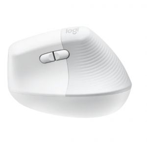 Вертикална безжична мишка LOGITECH Lift (910-006475), Wireless/Bluetooth, 4000DPI, USB, Off-white