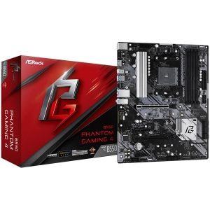 Дънна платка ASROCK B550 Phantom Gaming 4 (AMD AM4, 4xDDR4, 2xM.2, HDMI) ATX