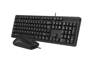 Комплект A4TECH KK-3330 - Клавиатура и мишка (1200DPI), Black