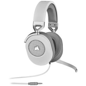 Геймърски слушалки CORSAIR HS65 SURROUND (CA-9011271-EU), Wired Gaming Headset — White (EU)