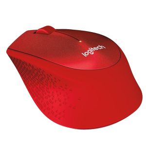 Безжична мишка LOGITECH M330 SILENT PLUS, Wireless, 1000 DPI, 3 бутона, Red - 910-004911