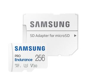 MicroSD памет 256GB SAMSUNG PRO Endurance 2022, microSDXC Class10, UHS-I U3 V