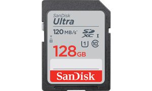 SD памет 128GB SANDISK Ultra, SDXC UHS-1 U1 Class10