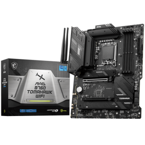 Дънна платка MSI MAG B760 TOMAHAWK WIFI (Intel 1700, 4xDDR5, 3xM.2, 2.5Gbps LAN, Wi-Fi 6E, HDMI, DP) ATX
