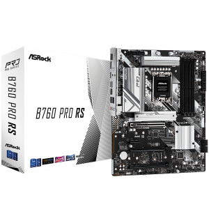 Дънна платка ASROCK B760 Pro RS (Intel 1700, 4xDDR5, 2x Hyper M.2, 1x M.2, Dragon 2.5G LAN, HDMI, DP) ATX