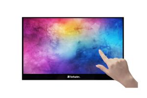 Монитор VERBATIM PMT-17 Portable Touchscreen Monitor, 17.3" IPS, FullHD (1920x1080) 60Hz Touch, 16:9, 6ms, 300cd/m2, 1200:1, Speaker 2x1W, HDMI, 2xUSB-C, Black