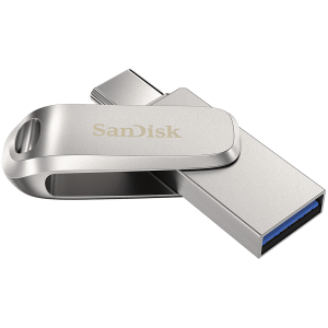 USB памет 1TB SANDISK Ultra Dual Drive Luxe, USB 3.0/USB Type-C, Metal Silver