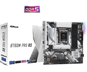 Дънна платка ASROCK B760M Pro RS (Intel 1700, 4xDDR5, 3xHyper M.2, 2.5G LAN, HDMI, DP) Micro ATX