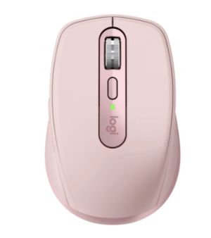 Безжична мишка LOGITECH MX Anywhere 3S (910-006931), Bluetooth/Wireless, Laser, 8000 DPI, Rechargeable Battery 500 mAh, Rose